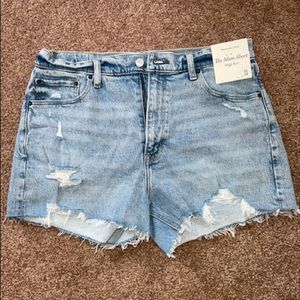 NWT A&F Mom Shorts Light Wash Size 31/12